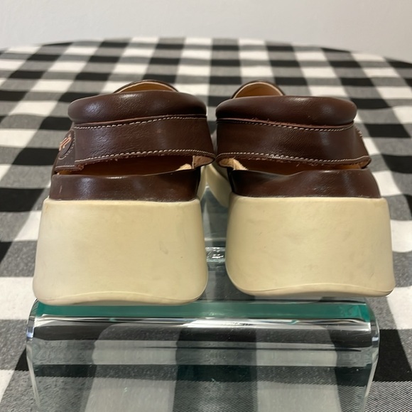 Birkenstock Footprints Brown Leather Slingback Loafer Shoes Sandal Sz 41/10-10.5 - Picture 4 of 13